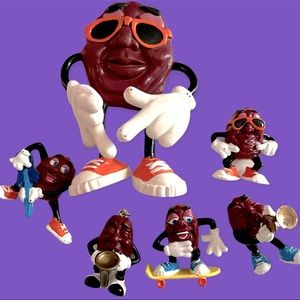 Vintage 80's California Raisins Collectable Toy Figurines